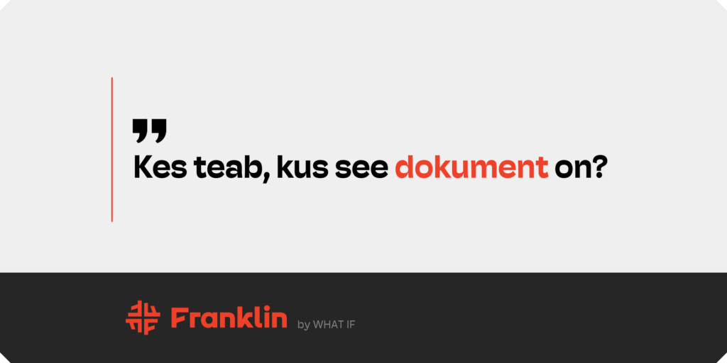 Kui sinu parim inimene homme lahkub, kui palju teadmist temaga kaob?